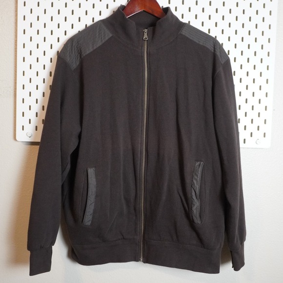 Hawke & Co Outfiters Other - Hawke & Co Outfiters Mens Full Zip Bomber Jacket Brown Faux Fur Lined Size XL